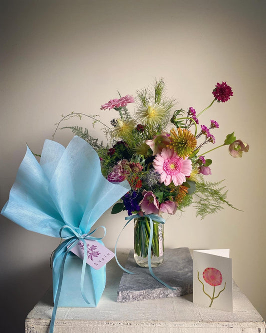 Flowers and Candle Gift Pack